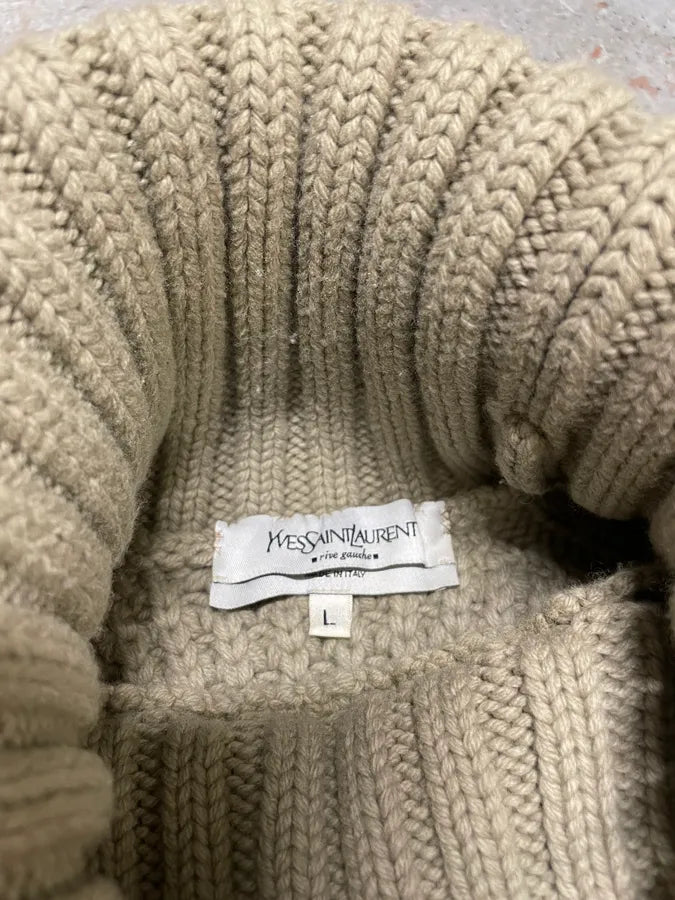 2000s Yves Saint Laurent Grey Wool Turtleneck (S/M) obDubVd 7