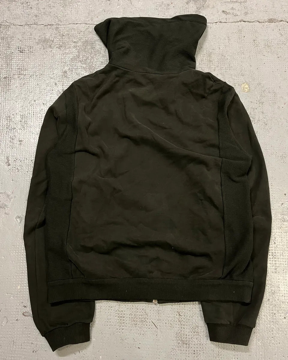 2000s Yves Saint Laurent Khaki High Collar Zip-up Sweater FPESJAo 8