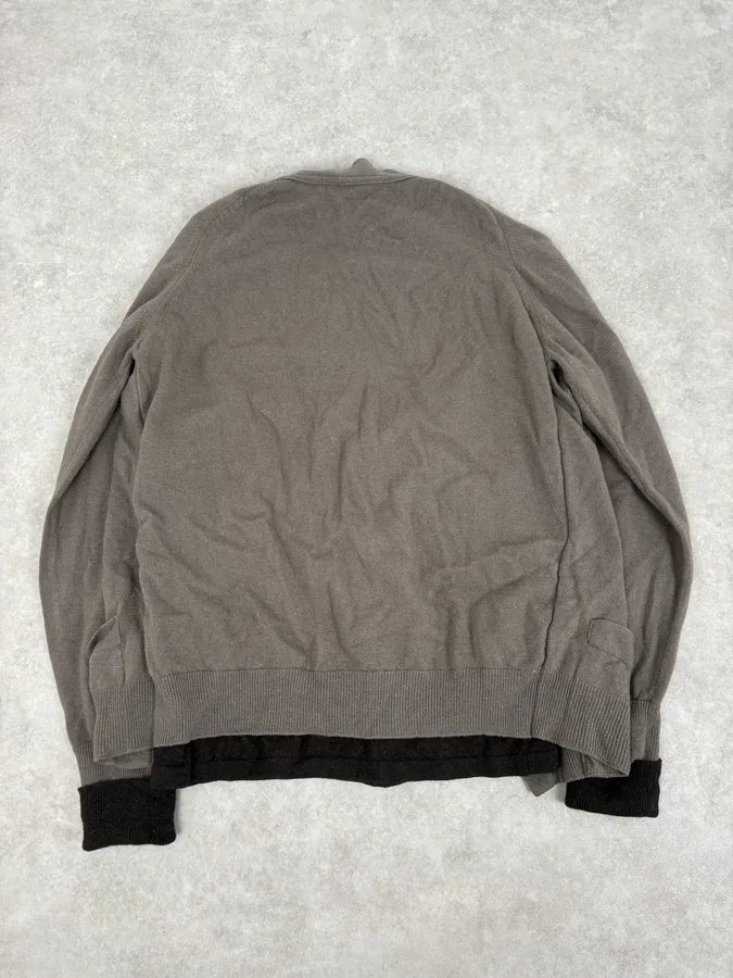 2000s Yves Saint Laurent Layered Beige & Brown Wool Cardigan JoKIPyi 5