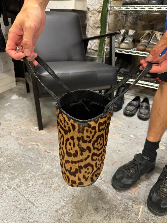 2000s Yves Saint Laurent Leopard Fur Leather Bag hQGwLFJ 2