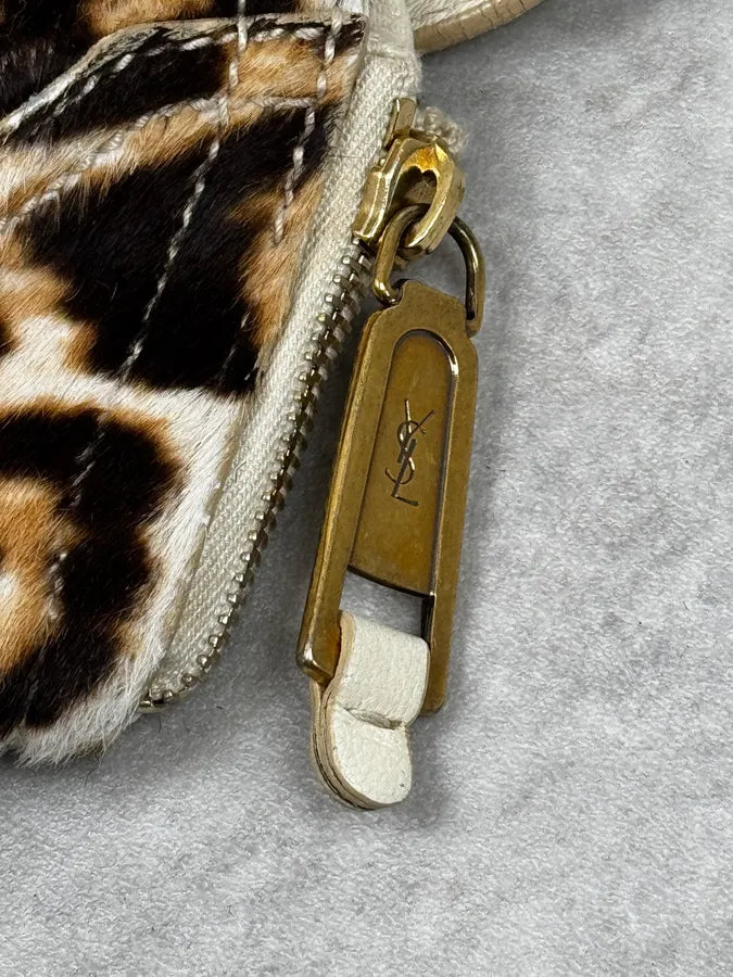 2000s Yves Saint Laurent Leopard Pony Hair Leather Handle Bag wWRlRqR 3