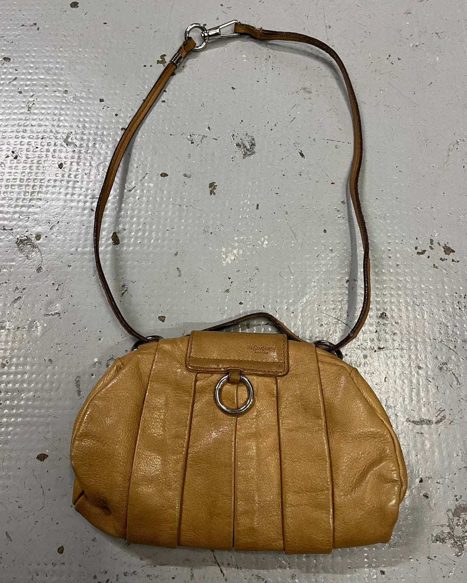 2000s Yves Saint Laurent Lips Beige Leather Shoulder Bag by Tom Ford GoHQLzt 7
