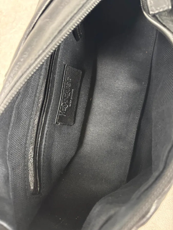 2000s Yves Saint Laurent Mombasa Black Leather Shoulder Bag yWwSgrd 9