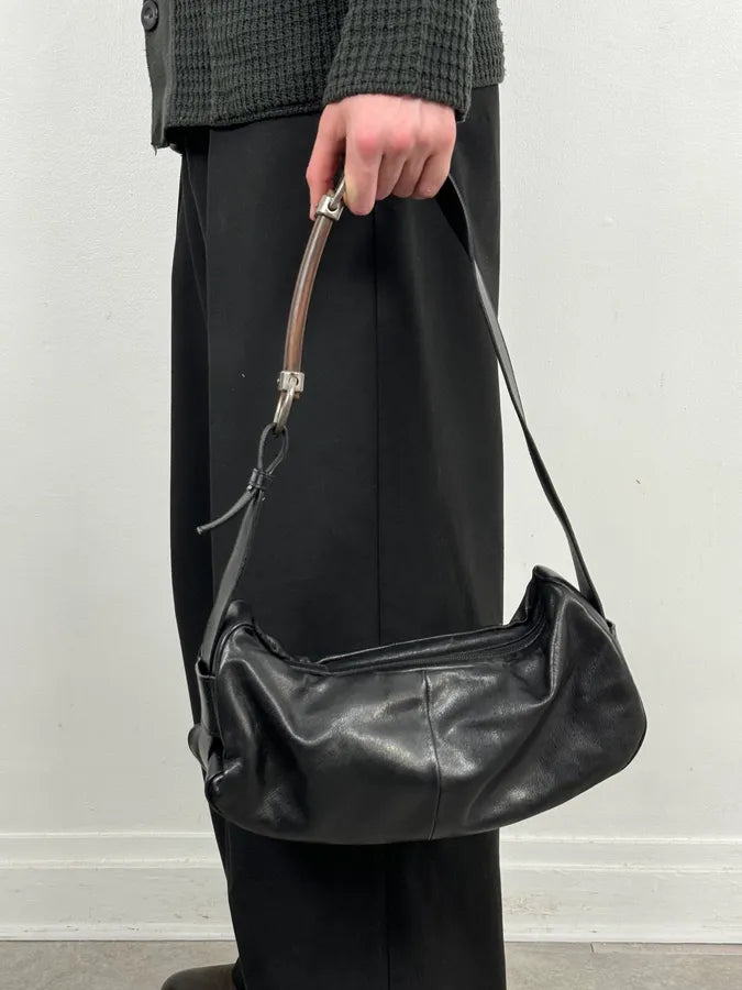 2000s Yves Saint Laurent Mombasa Black Leather Shoulder Bag yWwSgrd 2