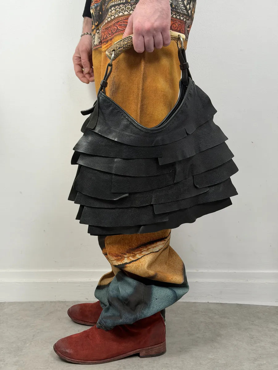 2000s Yves Saint Laurent Mombasa Saint Tropez Black Leather Handle Bag bsSnZoC 2