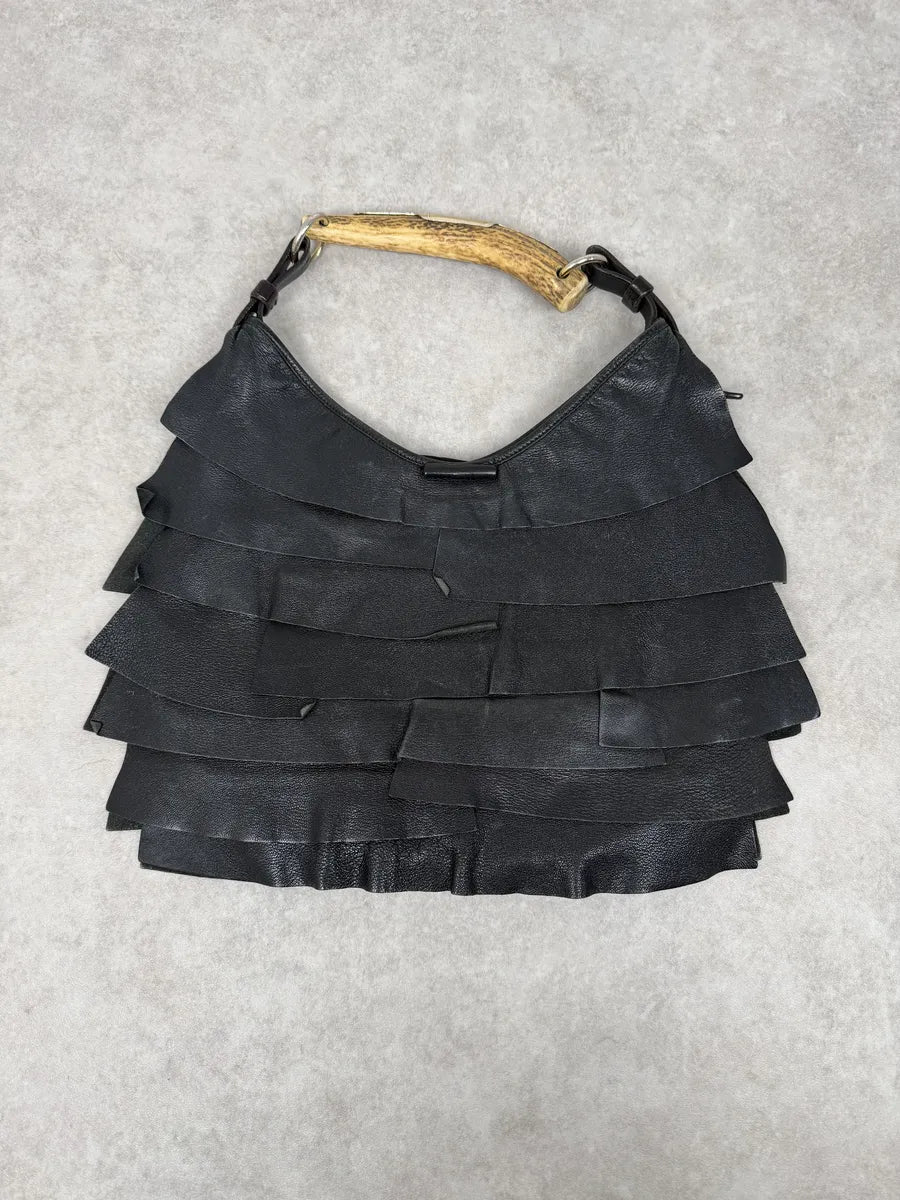 2000s Yves Saint Laurent Mombasa Saint Tropez Black Leather Handle Bag bsSnZoC 3