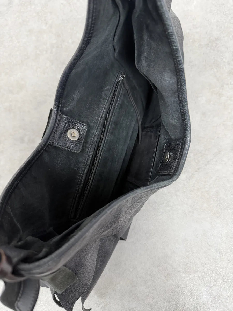 2000s Yves Saint Laurent Mombasa Saint Tropez Black Leather Handle Bag bsSnZoC 8