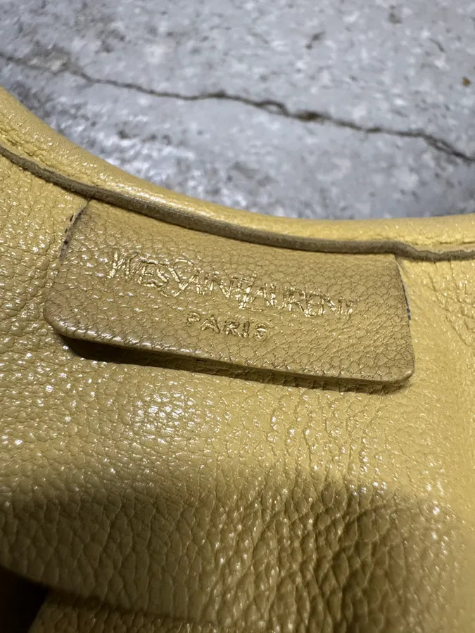 2000s Yves Saint Laurent Mombasa Saint Tropez Yellow Leather Handle Bag oQIUuiq 4