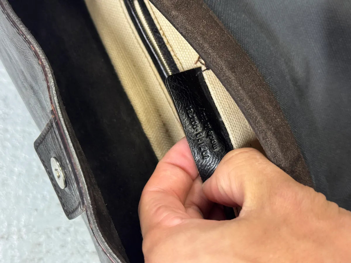 2000s Yves Saint Laurent Mombasa Tom Ford Organic Horn Handle Black Canva Bag IkwXFyi 8