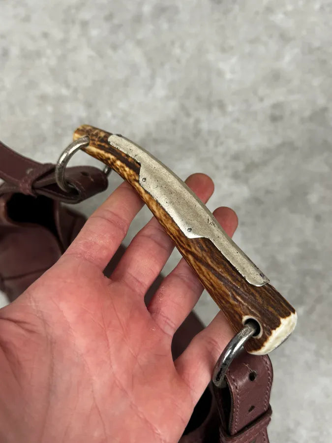 2000s Yves Saint Laurent Mombasa Wine Leather Handle Bag faheuxc 5