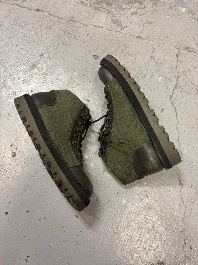 2000s Yves Saint Laurent Mountain Fur Eroded Black Boots sAXunWB 5