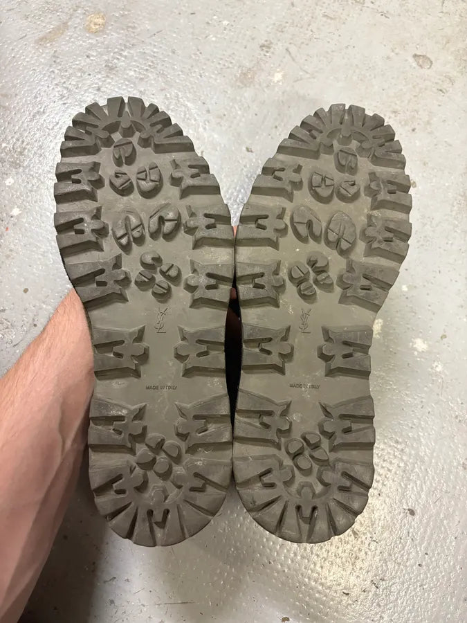 2000s Yves Saint Laurent Mountain Fur Eroded Black Boots sAXunWB 7