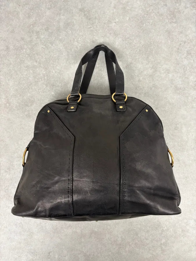 2000s Yves Saint Laurent Star Black Shiny Leather Handle Bag YcNQFpb 5