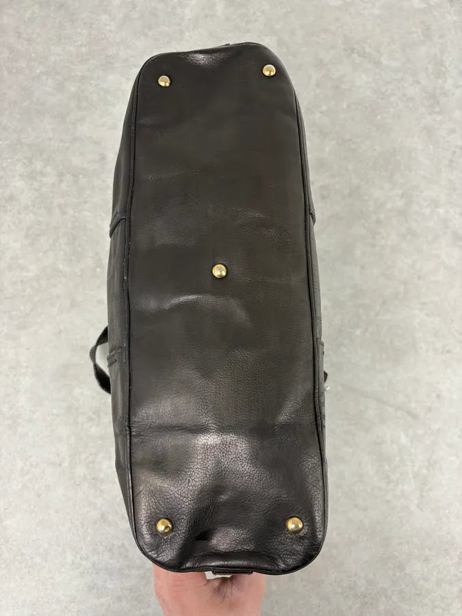 2000s Yves Saint Laurent Star Black Shiny Leather Handle Bag YcNQFpb 6
