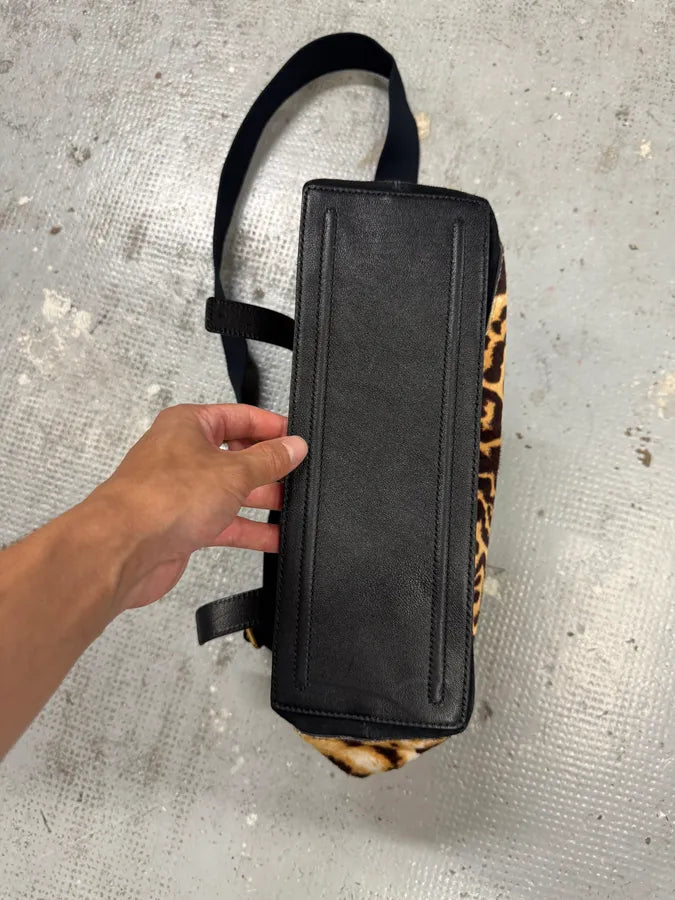 2000s Yves Saint Laurent Pony Hair Leopard Leather Shoulder Bag VwTEGZu 5