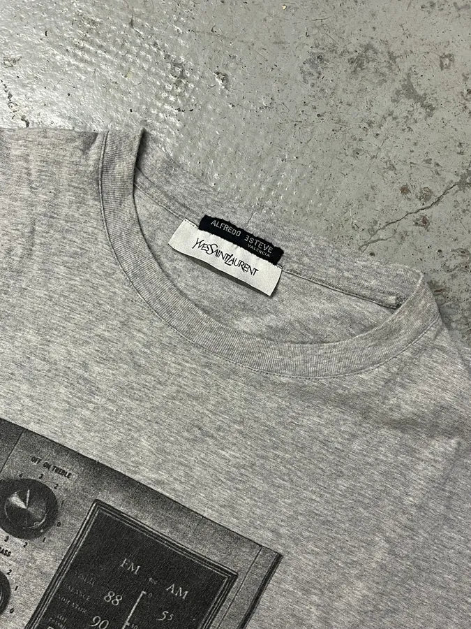 2000s Yves Saint Laurent Radio Grey T-Shirt ydBzRgv 5