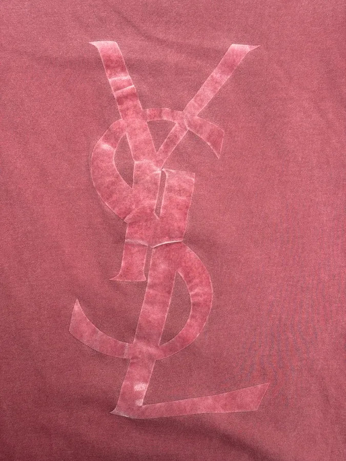 2000s Yves Saint Laurent Faded Red Propaganda T-Shirt vPzVxOX 6