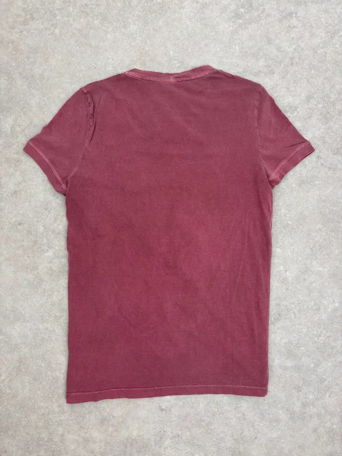 2000s Yves Saint Laurent Faded Red Propaganda T-Shirt vPzVxOX 5