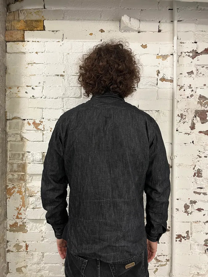 2000s Yves Saint Laurent Rive Gauche Grey Denim Shirt UGpEPdS 2