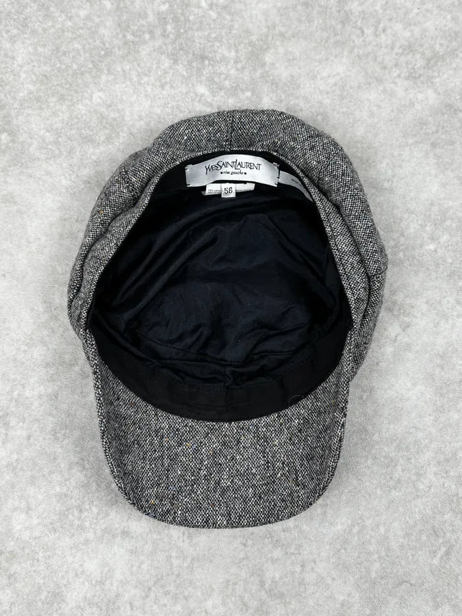 FW2010 Yves Saint Laurent Rive Gauche Grey Wool Cap NVOeIqA 5
