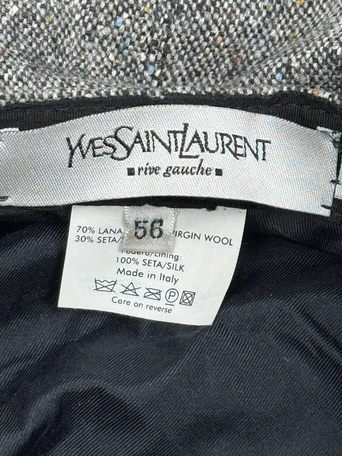 FW2010 Yves Saint Laurent Rive Gauche Grey Wool Cap NVOeIqA 7