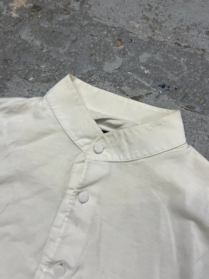 2000s Yves Saint Laurent Rive Gauche White Henley Mao Shirt NEBKMjl 3