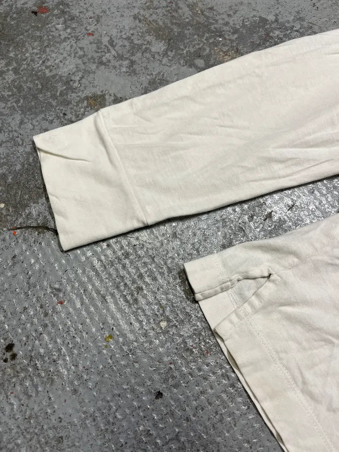 2000s Yves Saint Laurent Rive Gauche White Henley Mao Shirt NEBKMjl 4