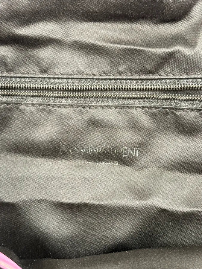 2000s Yves Saint Laurent Rose Floral Downtwon Canvas Handle Bag gzFaqDq 9
