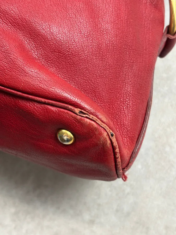 AW2009 Yves Saint Laurent Muse Red Leather Handle Bag pgIhlXC 10
