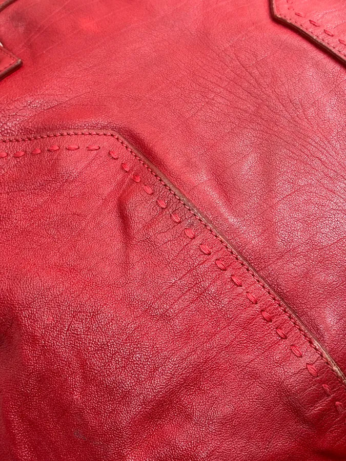 AW2009 Yves Saint Laurent Muse Red Leather Handle Bag pgIhlXC 20