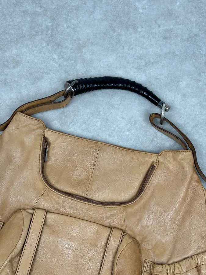 2000s Yves Saint Laurent Tan Horn Muse Hobo Leather Bag sdFDuXy 3