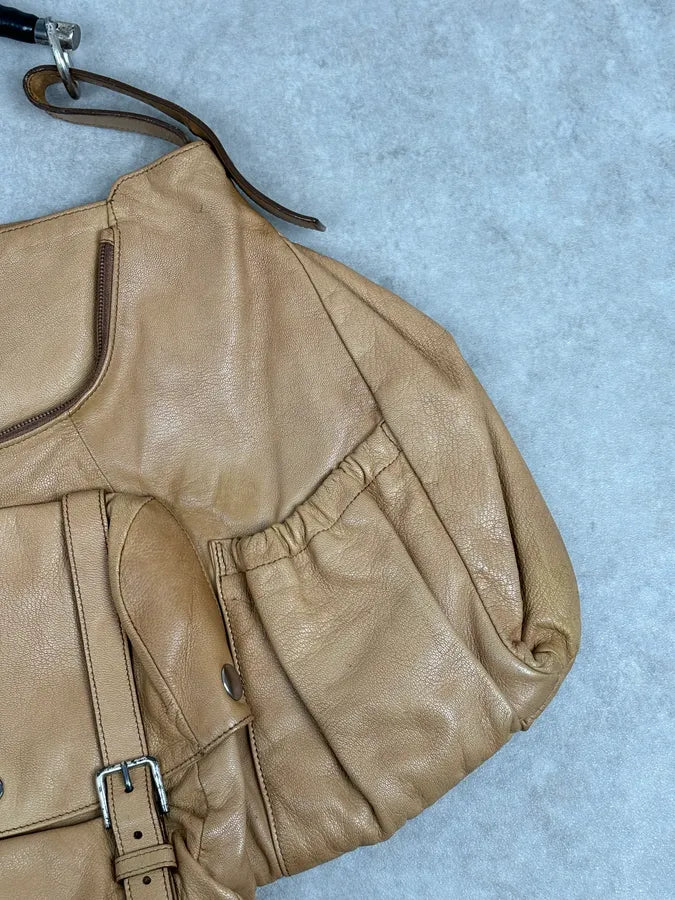 2000s Yves Saint Laurent Tan Horn Muse Hobo Leather Bag sdFDuXy 4