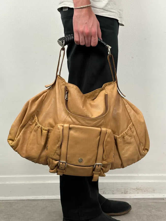 2000s Yves Saint Laurent Tan Horn Muse Hobo Leather Bag sdFDuXy 1