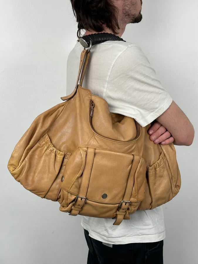 2000s Yves Saint Laurent Tan Horn Muse Hobo Leather Bag sdFDuXy 2