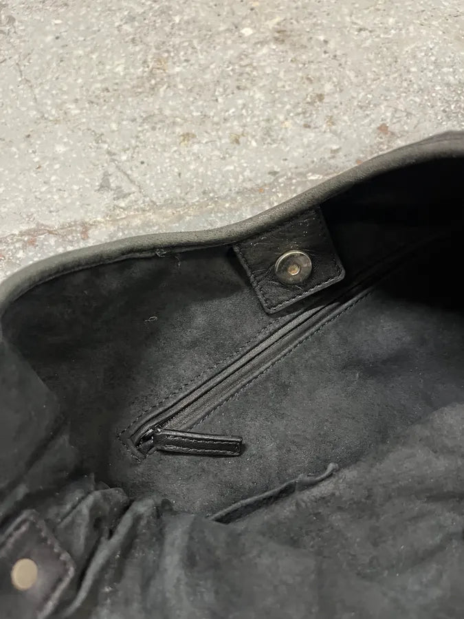 2000s Yves Saint Laurent Tom Ford Mombasa Black Horn Handle Leather Bag (OS) rmvlAMN 11