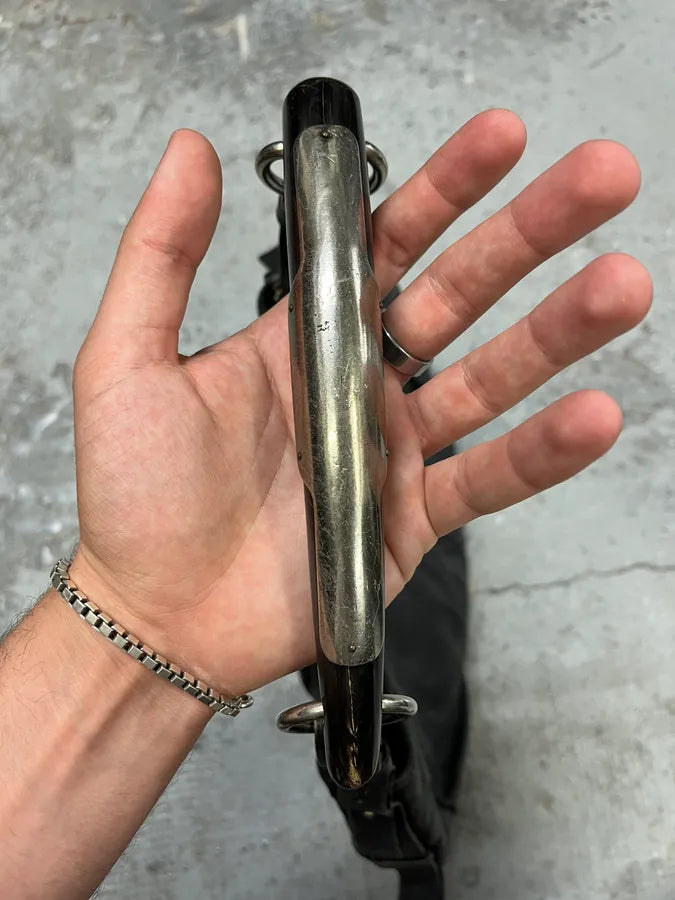 2000s Yves Saint Laurent Tom Ford Mombasa Black Horn Handle Leather Bag (OS) rmvlAMN 7