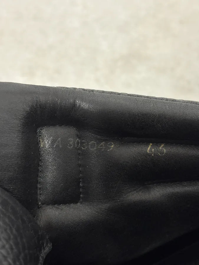 2000s Yves Saint Laurent Velcro Black Leather Shoes hHCugHs 10