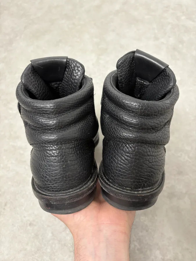 2000s Yves Saint Laurent Velcro Black Leather Shoes hHCugHs 6