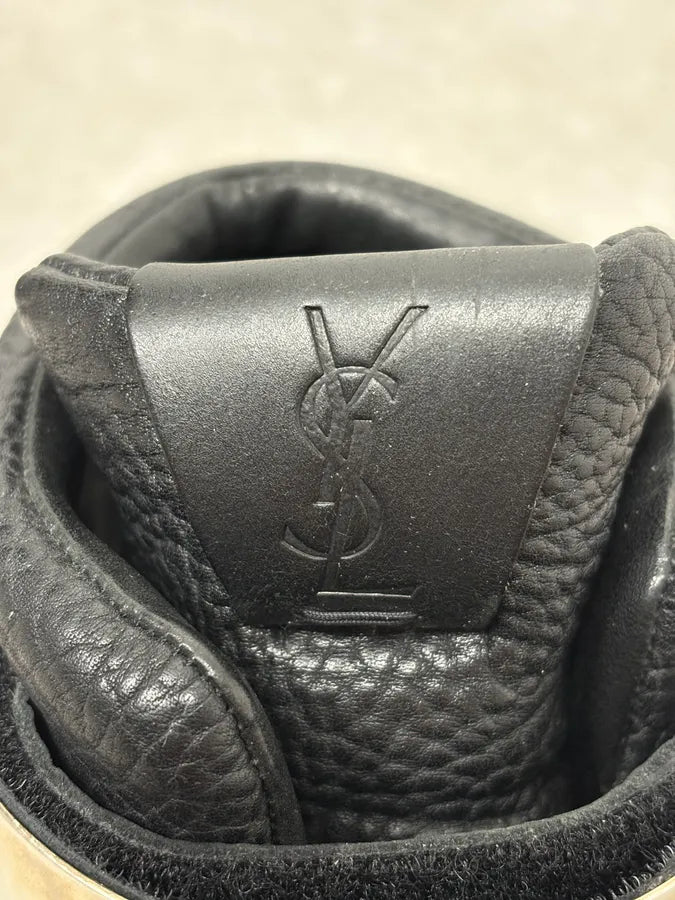 2000s Yves Saint Laurent Velcro Black Leather Shoes hHCugHs 7