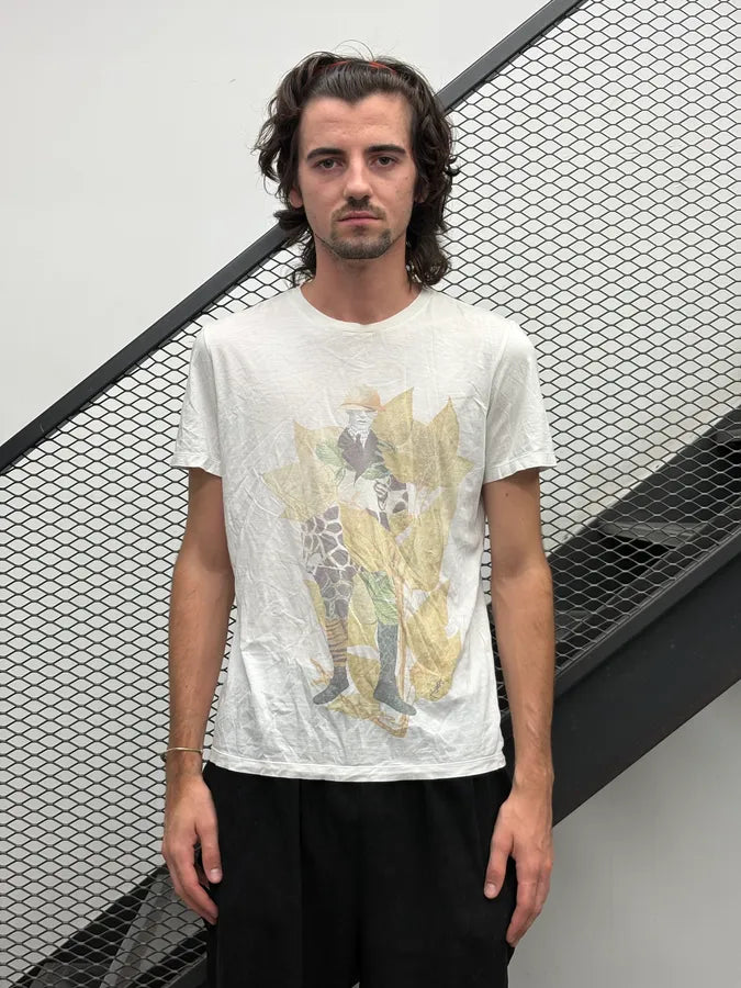 2000s Yves Saint Laurent White Country T-Shirt YMlQRbd 1