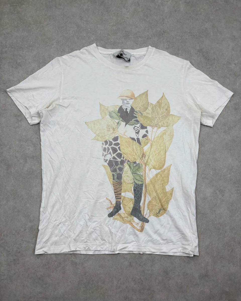 2000s Yves Saint Laurent White Country T-Shirt YMlQRbd 0