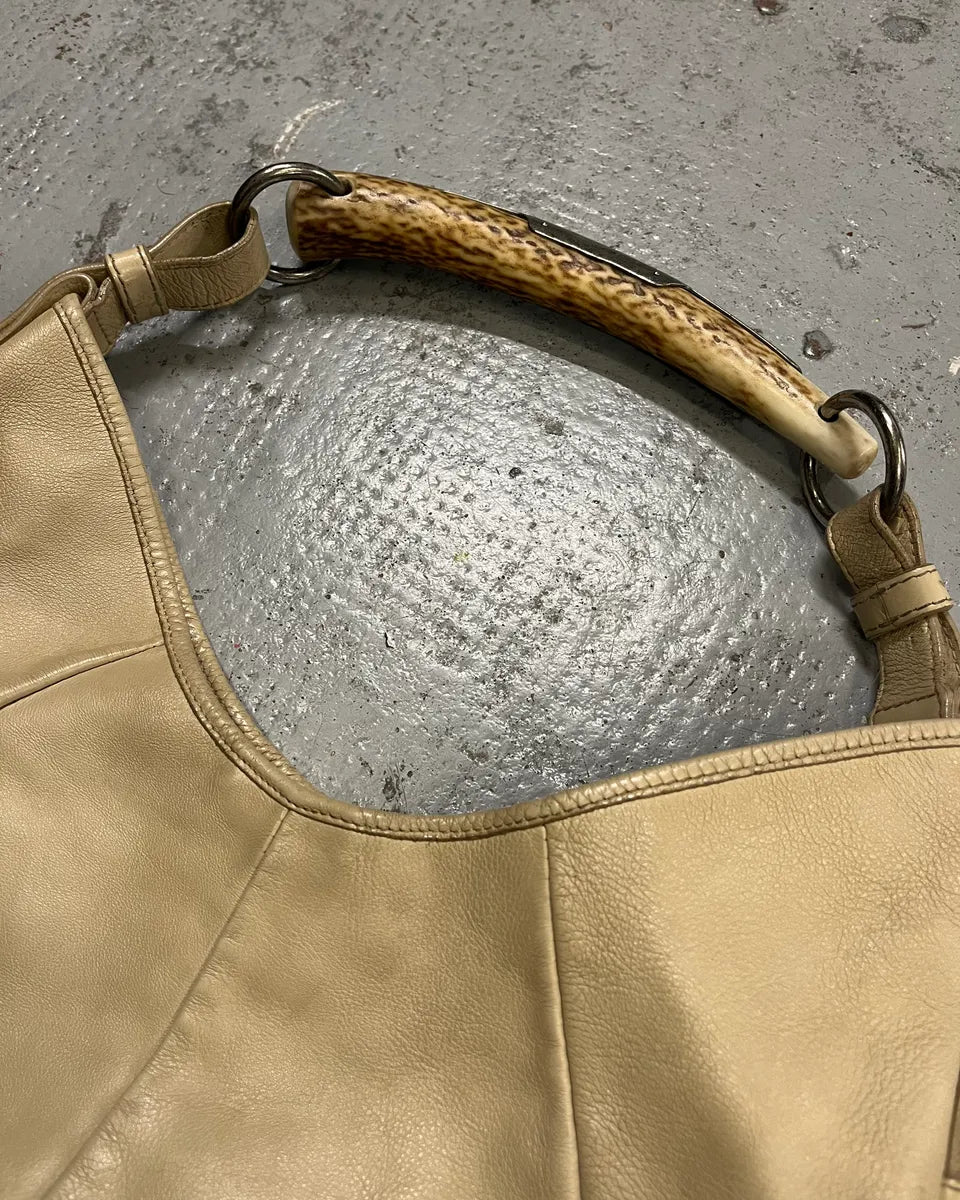 2000s Yves Saint Laurent White Leather Mombasa Hobo Bag roqCNhJ 4