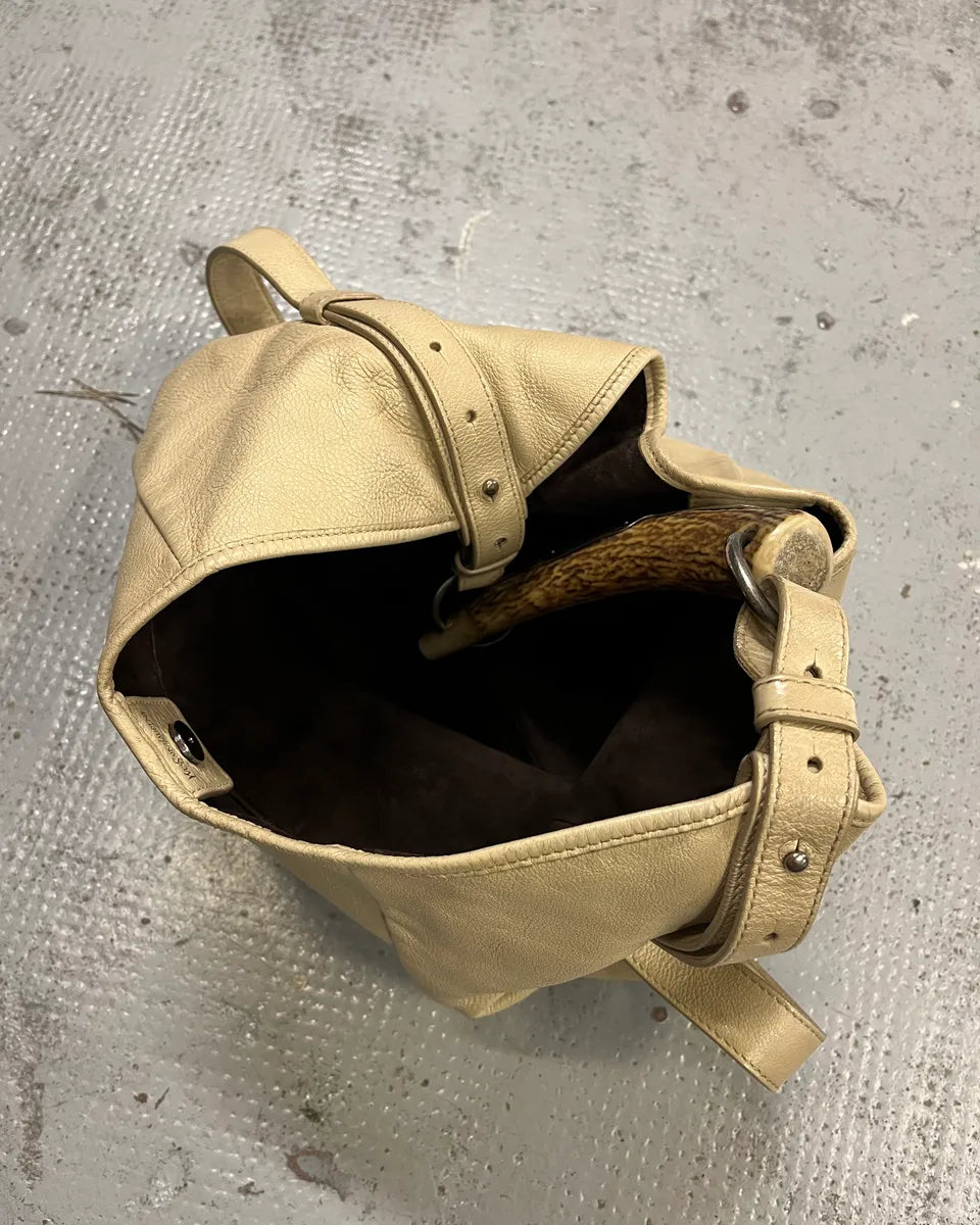 2000s Yves Saint Laurent White Leather Mombasa Hobo Bag roqCNhJ 7