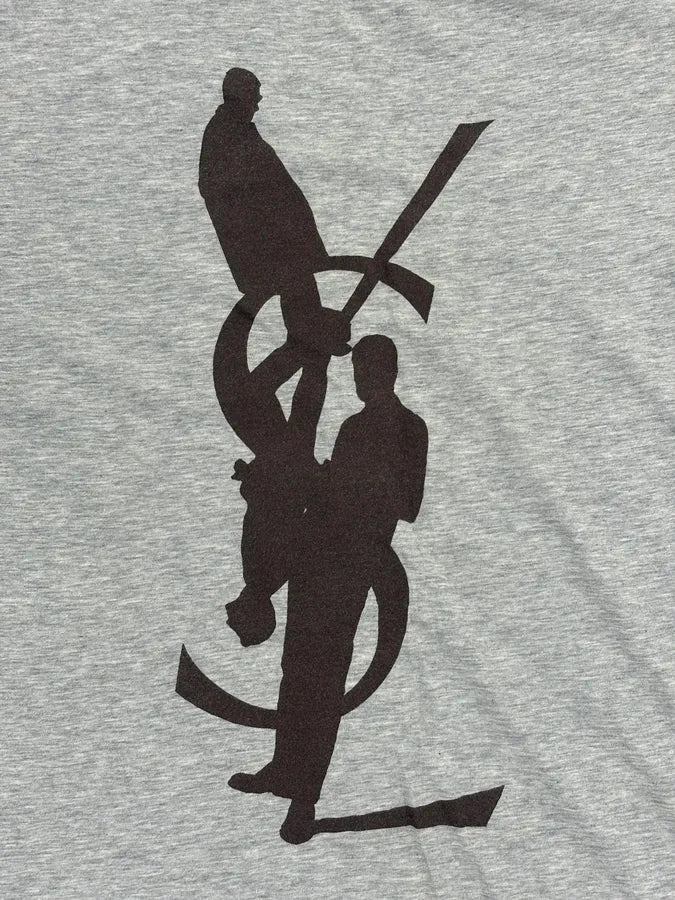 2000s Yves Saint Laurent YSL Shadow Grey T-Shirt kgLHzNN 6