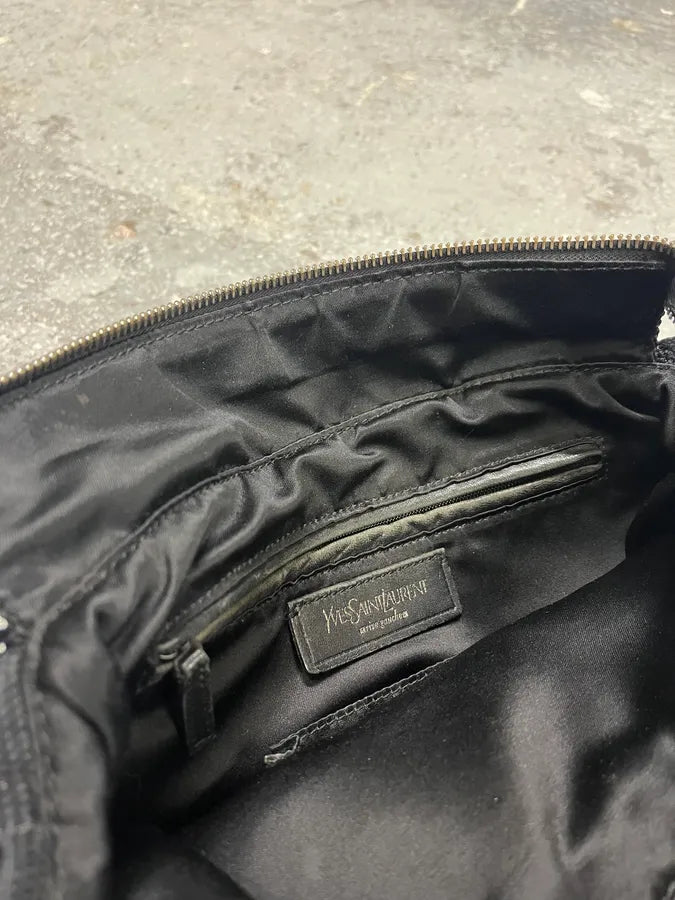 2000s Yves Saint Laurent Zip Black Handle Bag gVhOWoE 10