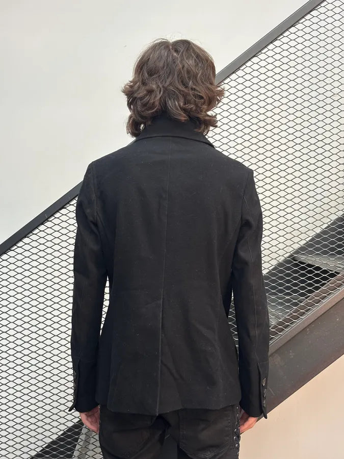 AW2008 Dsquared2 Black Wool Double-Breasted Coat aFqZYTe 2
