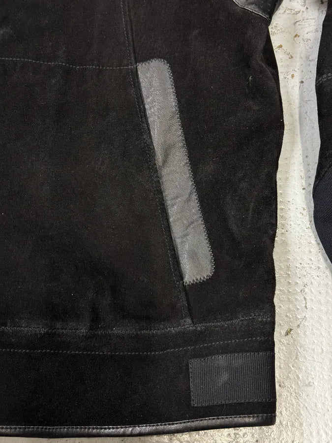 AW2004 Yves Saint Laurent Black Suede Leather Jacket by Stefano Pilati mVizmGf 9