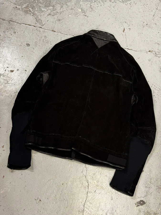 AW2004 Yves Saint Laurent Black Suede Leather Jacket by Stefano Pilati mVizmGf 5