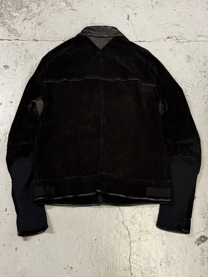 AW2004 Yves Saint Laurent Black Suede Leather Jacket by Stefano Pilati mVizmGf 3