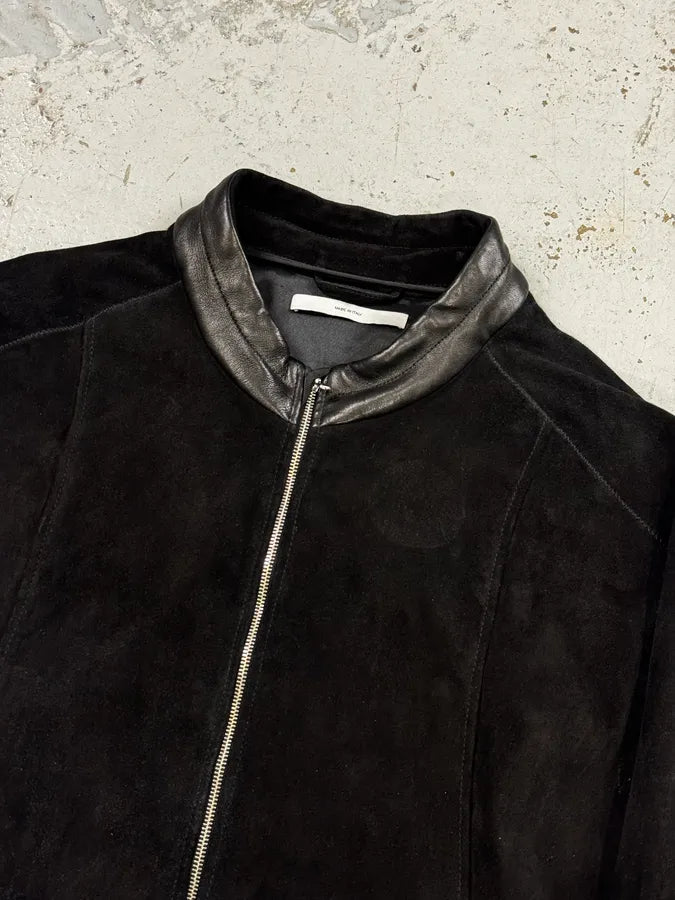 AW2004 Yves Saint Laurent Black Suede Leather Jacket by Stefano Pilati mVizmGf 7